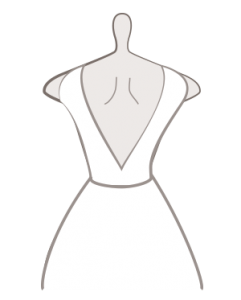 Brautkleid mit tiefen Rückenausschnitt