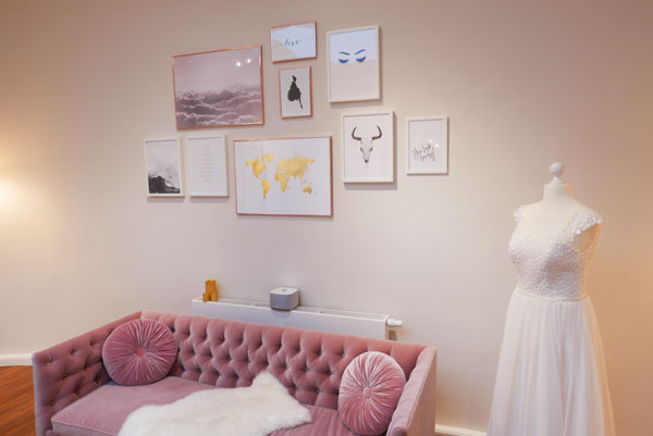 Umkleideraum für Brautkleider und Hochzeitskleider