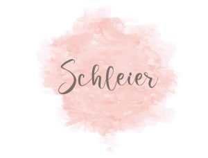 Schleier mit Schnitkante, Kurbelkante, Seidenkante oder aus französischer Spitze