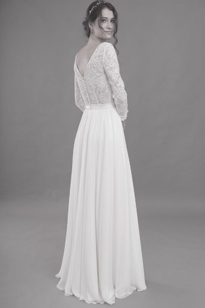 Vintage-Brautkleid, Seidenrock