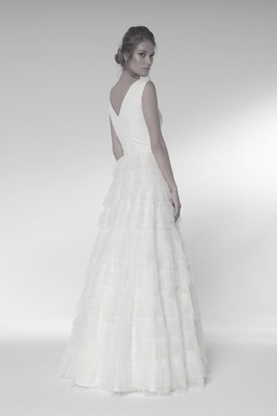 Hochzeitskleid mit Schichtrock
