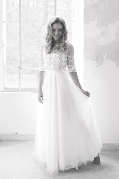 Langarm 3 4 Lange Hulse Brautkleid Inspiration 2137337 Weddbook